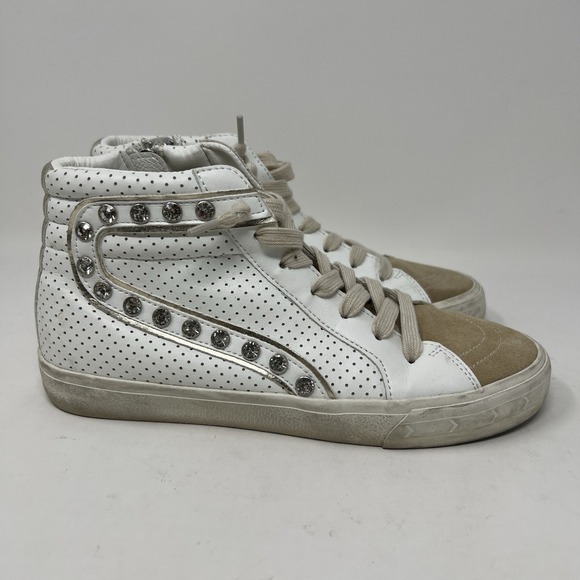 Vintage Havana Excel Studded High Top Sneakers Shoes White Multi Women's Size 8 - Picture 3 of 12